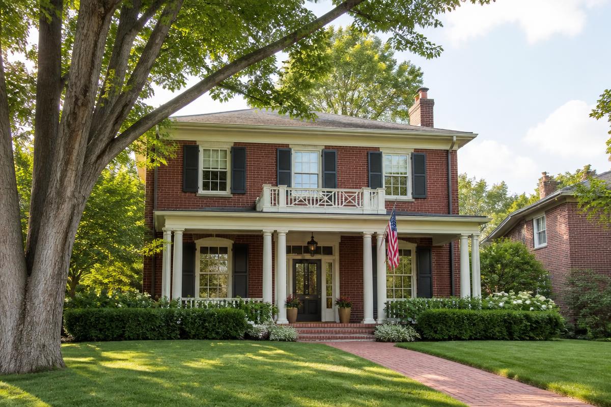 Classic red brick colonial home in Observatory Park
